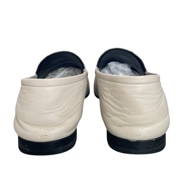GUCCI Brixton Ivory Cream Leather Classic Horsebit Slides Loafers Mules \\ 38 - Picture 4 of 13